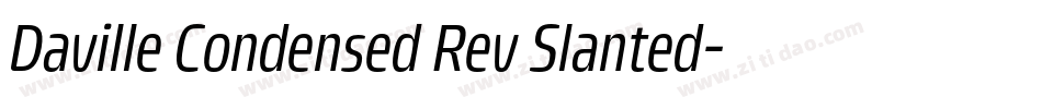 Daville Condensed Rev Slanted字体转换